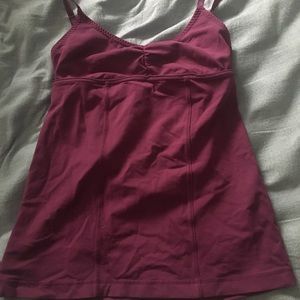 Lululemon tank top built in bra size 2